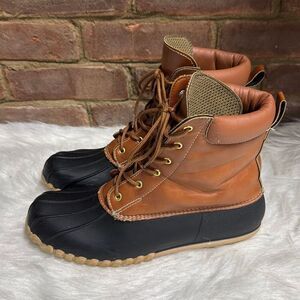 Outwoods Black & Tan Rain/Snow Boots Size 10